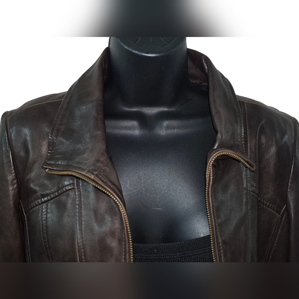 Vintage Women's Guess Leather Jacket Size Medium - Picture 5 of 9
